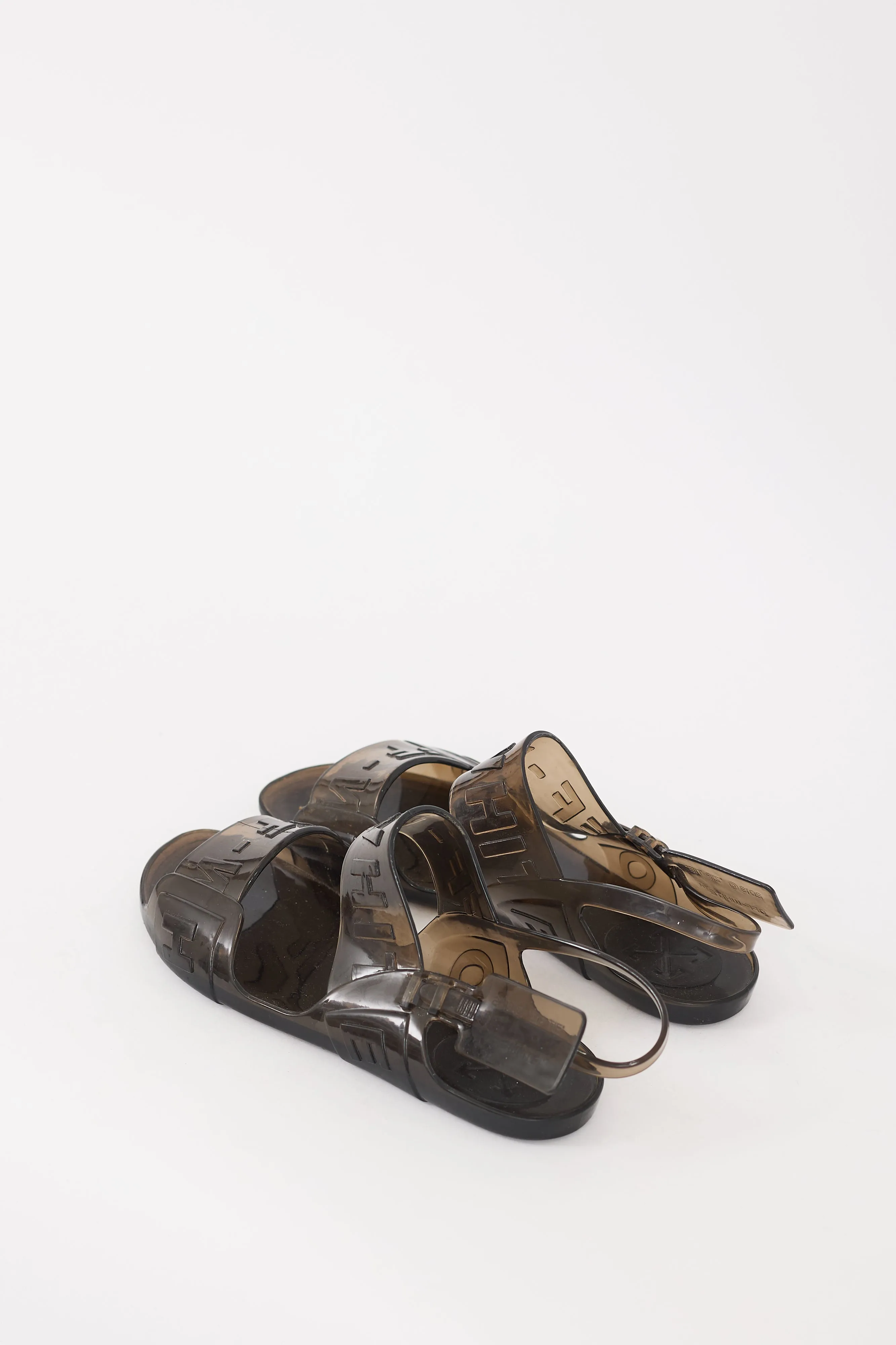 2013 Black Zip Tie Jelly Sandal