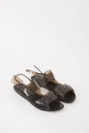 2013 Black Zip Tie Jelly Sandal