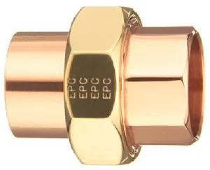 (5) ea 33582 3/4" Copper Plumbing Unions  Copper x Copper
