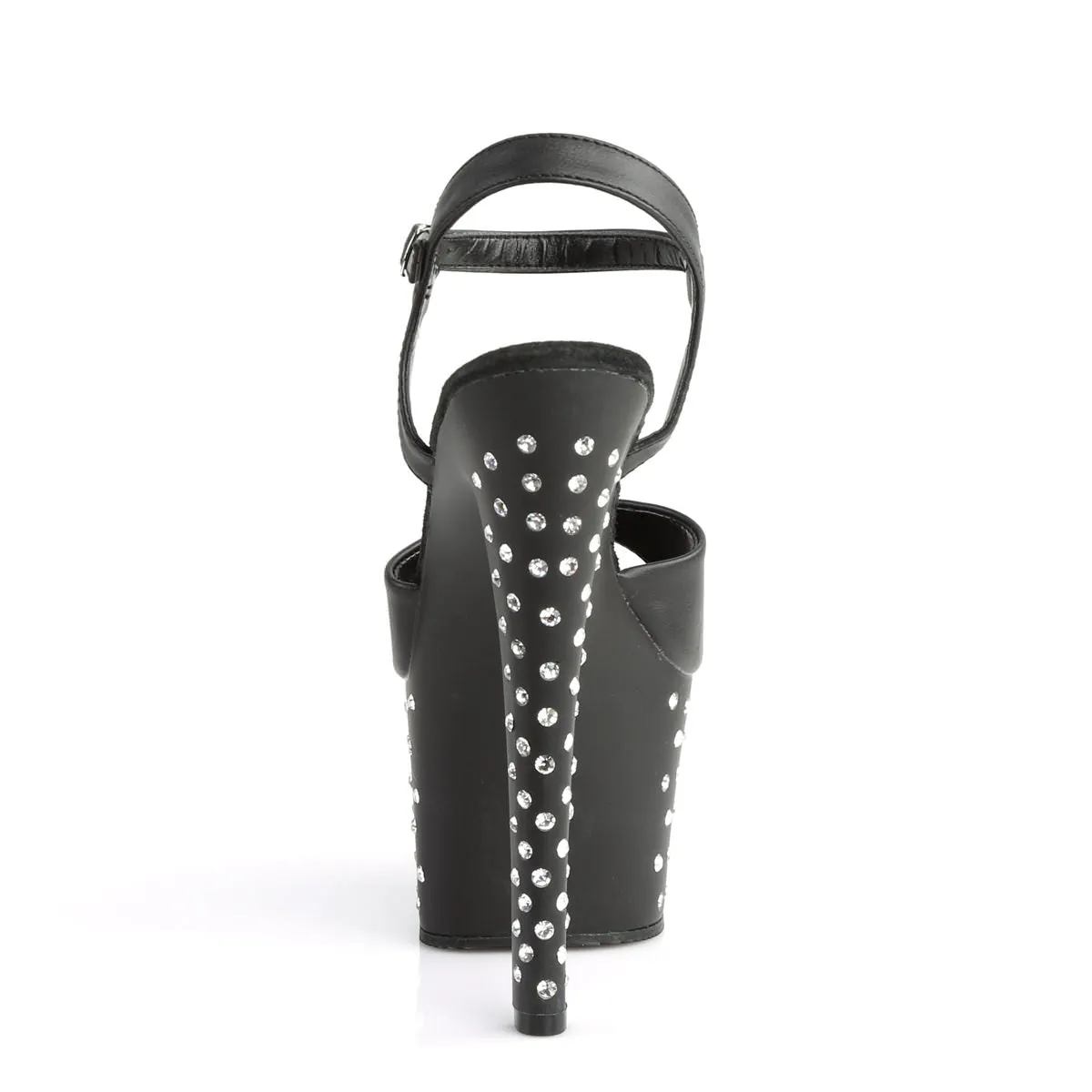 7 Inch Heel STARDUST-709 Black Pu