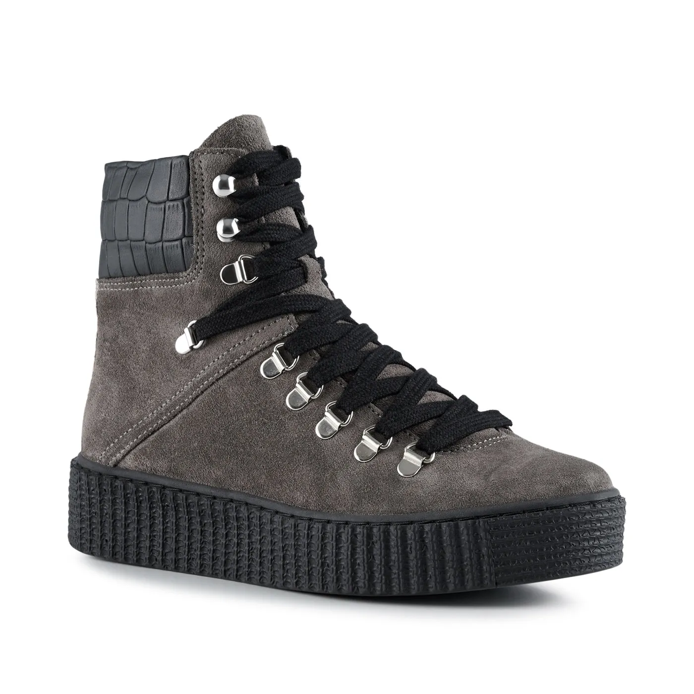 Agda boot suede - DARK GREY