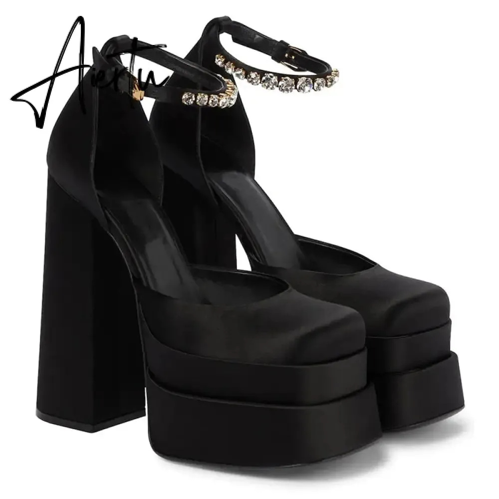 Aiertu Summer Sexy Women's Party Nightclub Shoes Banquet Platform Sandals Women Shoes Super High Heels Wedding Shoes Plus Size 35-43