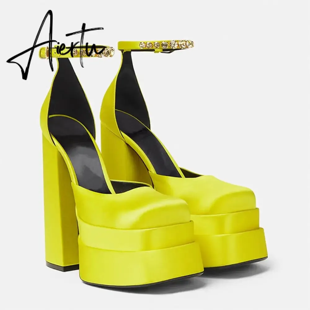 Aiertu Summer Sexy Women's Party Nightclub Shoes Banquet Platform Sandals Women Shoes Super High Heels Wedding Shoes Plus Size 35-43