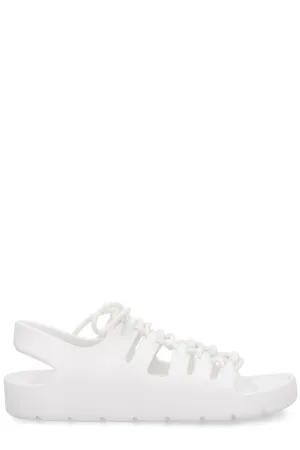 Bottega Veneta Jelly Lace-Up Slingback Sandals