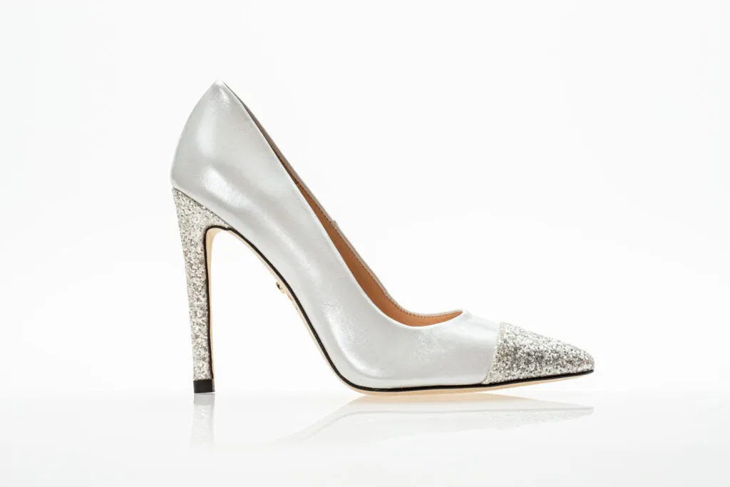 Bridal New York City Stiletto Heels Pearl White