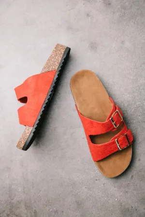 Buckle Sandals in Red - FINAL SALE