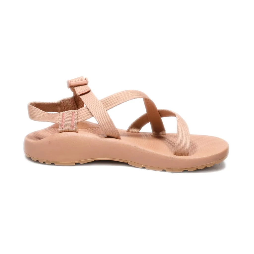 Chaco Flat Sandals Fabric Pink Colour For Women