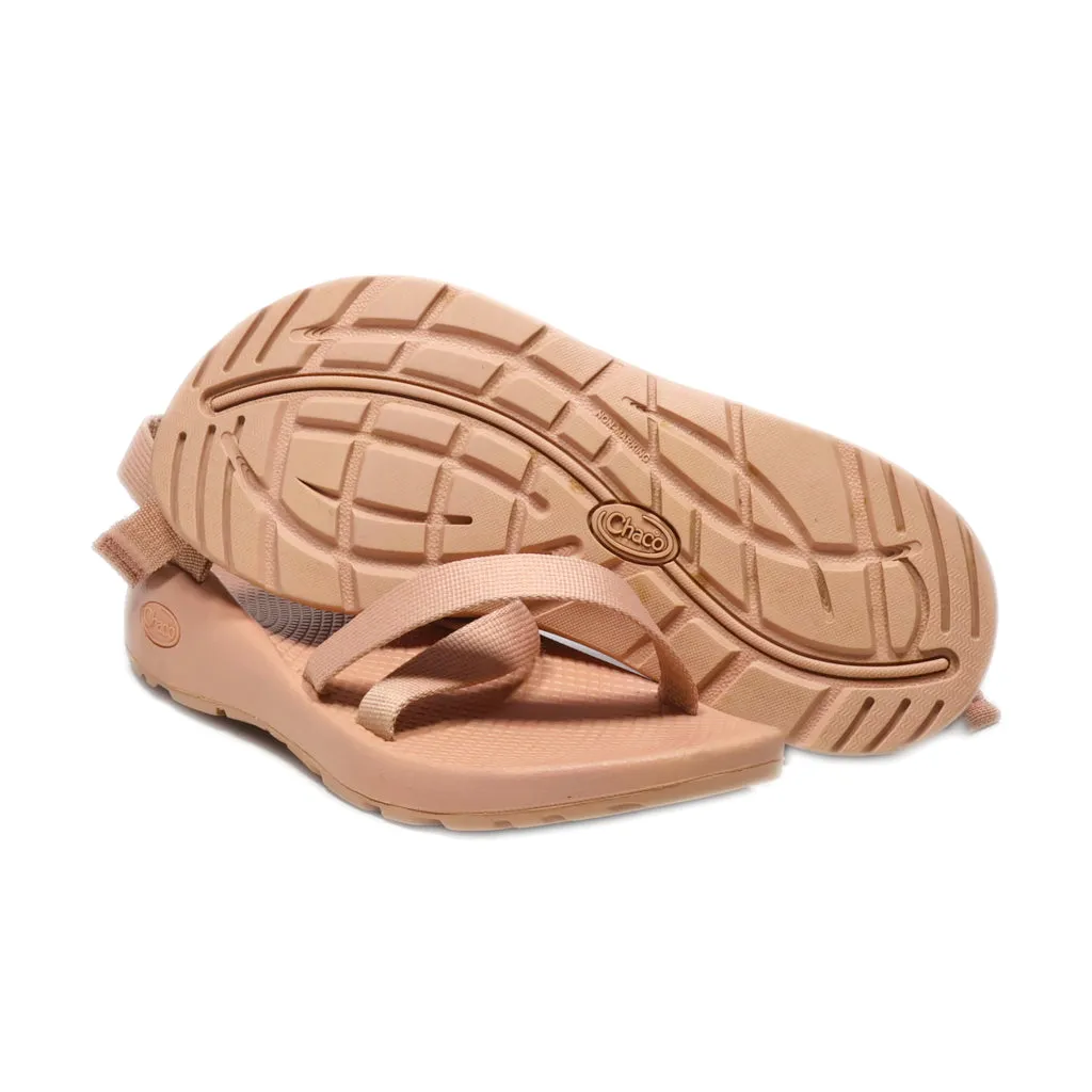 Chaco Flat Sandals Fabric Pink Colour For Women