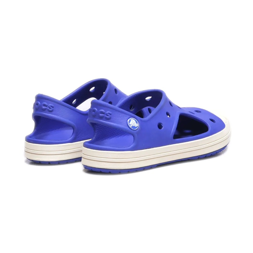 Crocs Flat Sandals Rubber Blue Colour For Kids