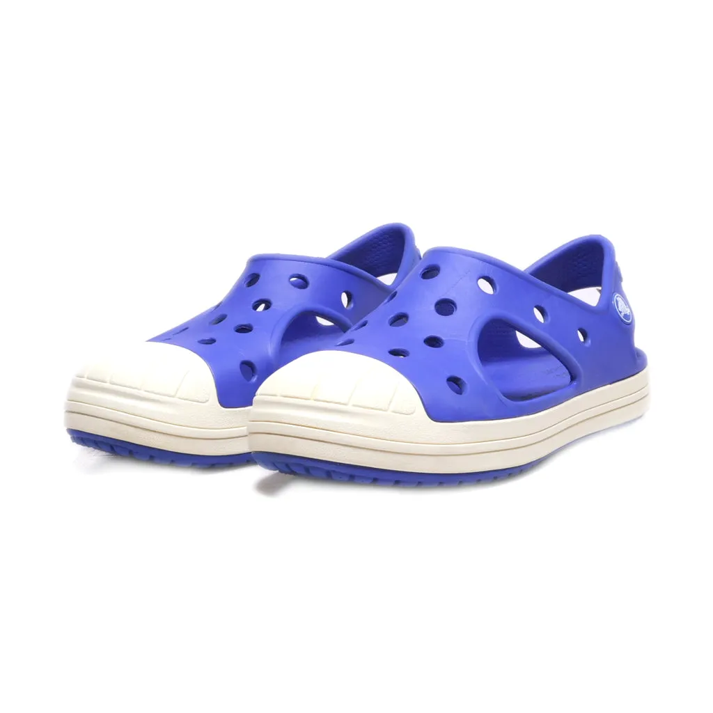 Crocs Flat Sandals Rubber Blue Colour For Kids