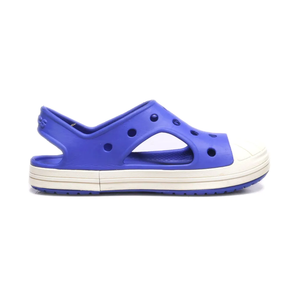 Crocs Flat Sandals Rubber Blue Colour For Kids