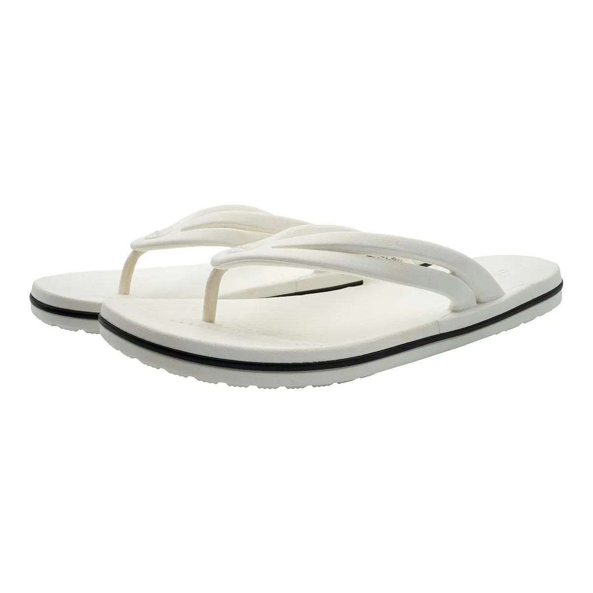 Crocs Sandals Flip Flops Rubber White Colour For Women