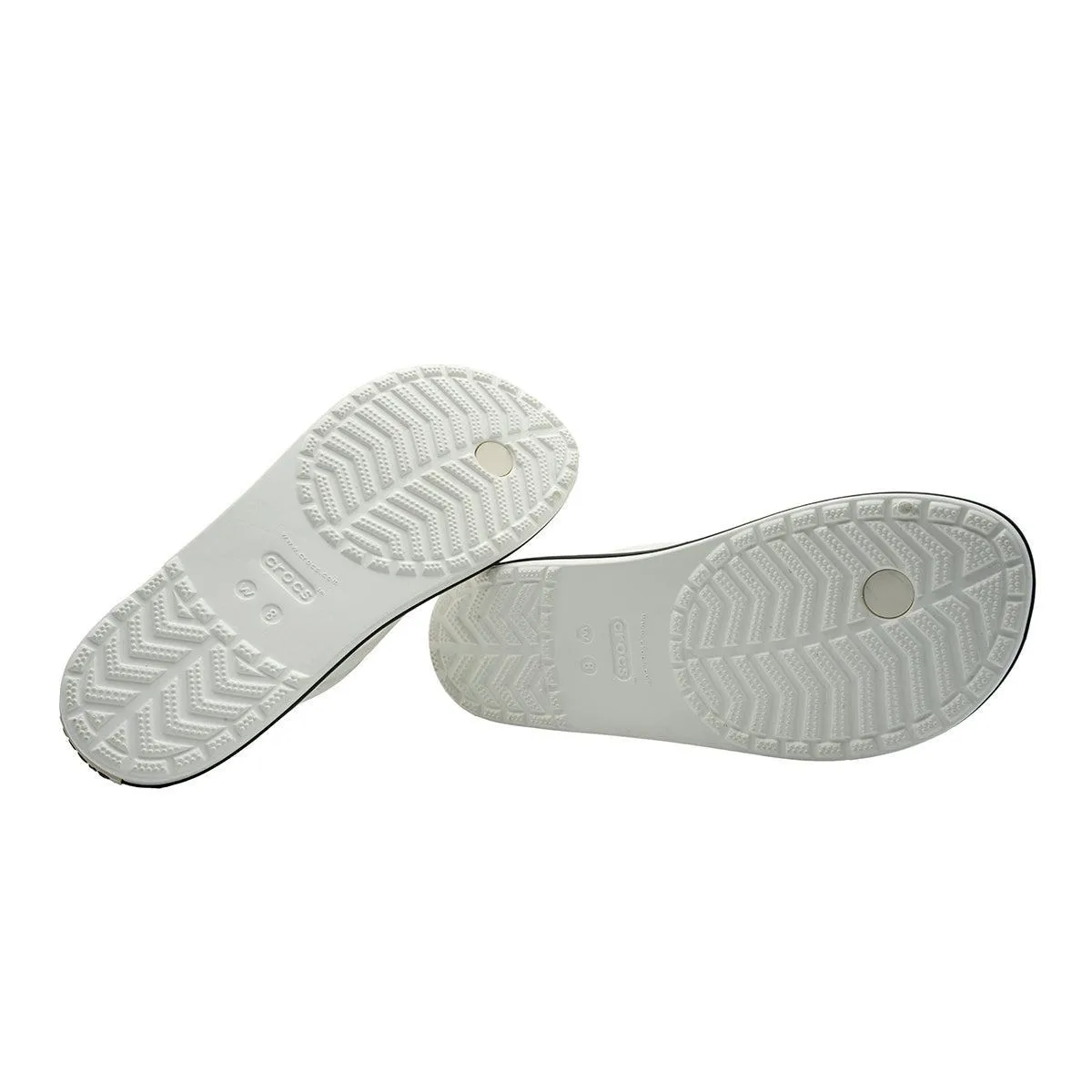 Crocs Sandals Flip Flops Rubber White Colour For Women