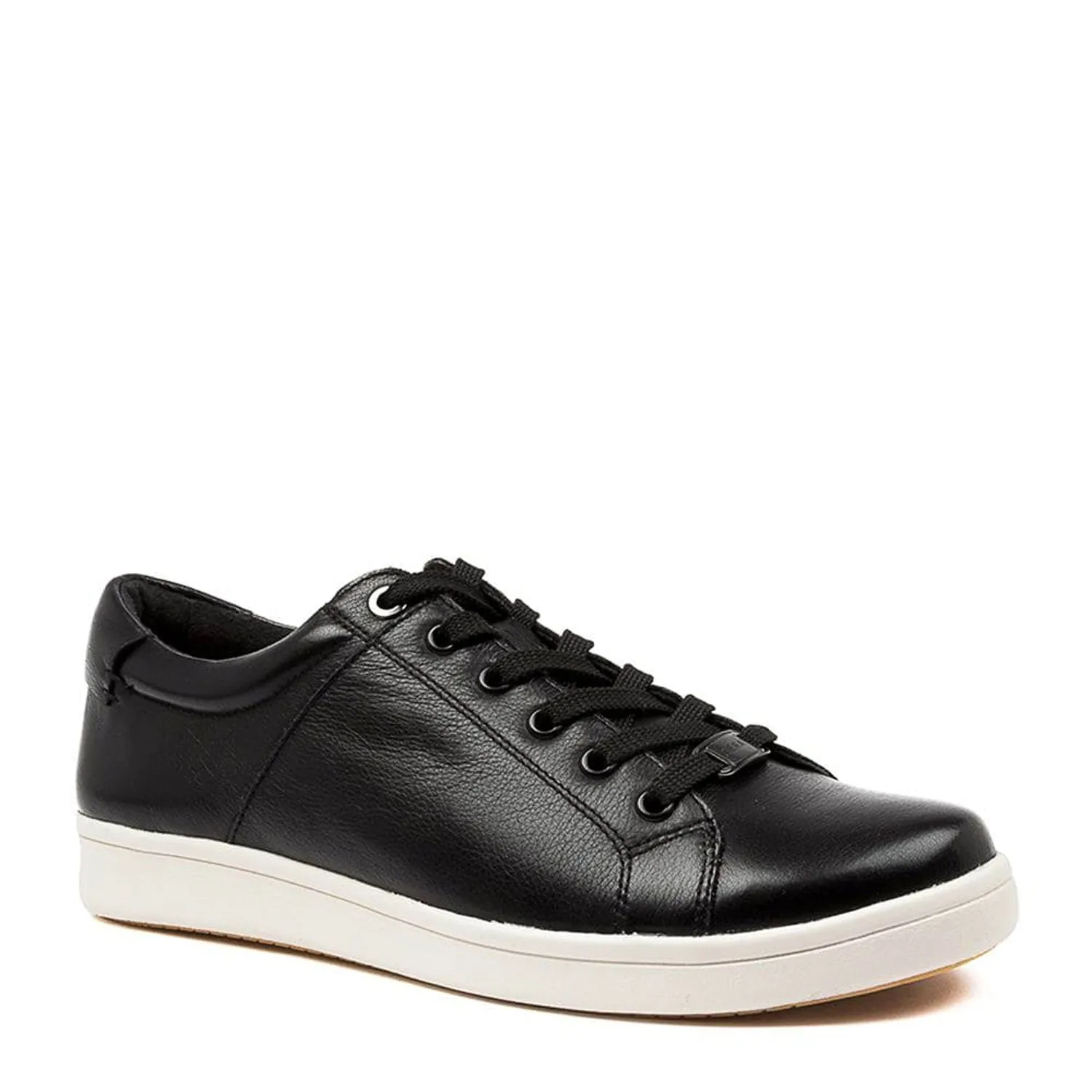 DELILAH XF - BLACK LEATHER WHITE SOLE