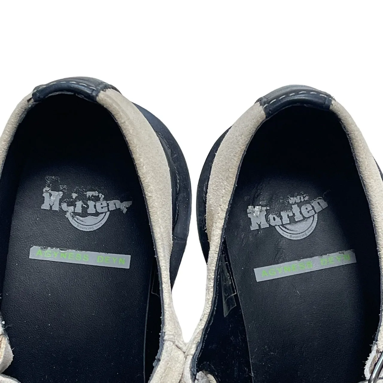 Dr. Martens × Agyness Deyn ドクターマーチン アギネスディーン 13AW Aggy T-Bar in Porcelain Hi suede Tストラップブーツ