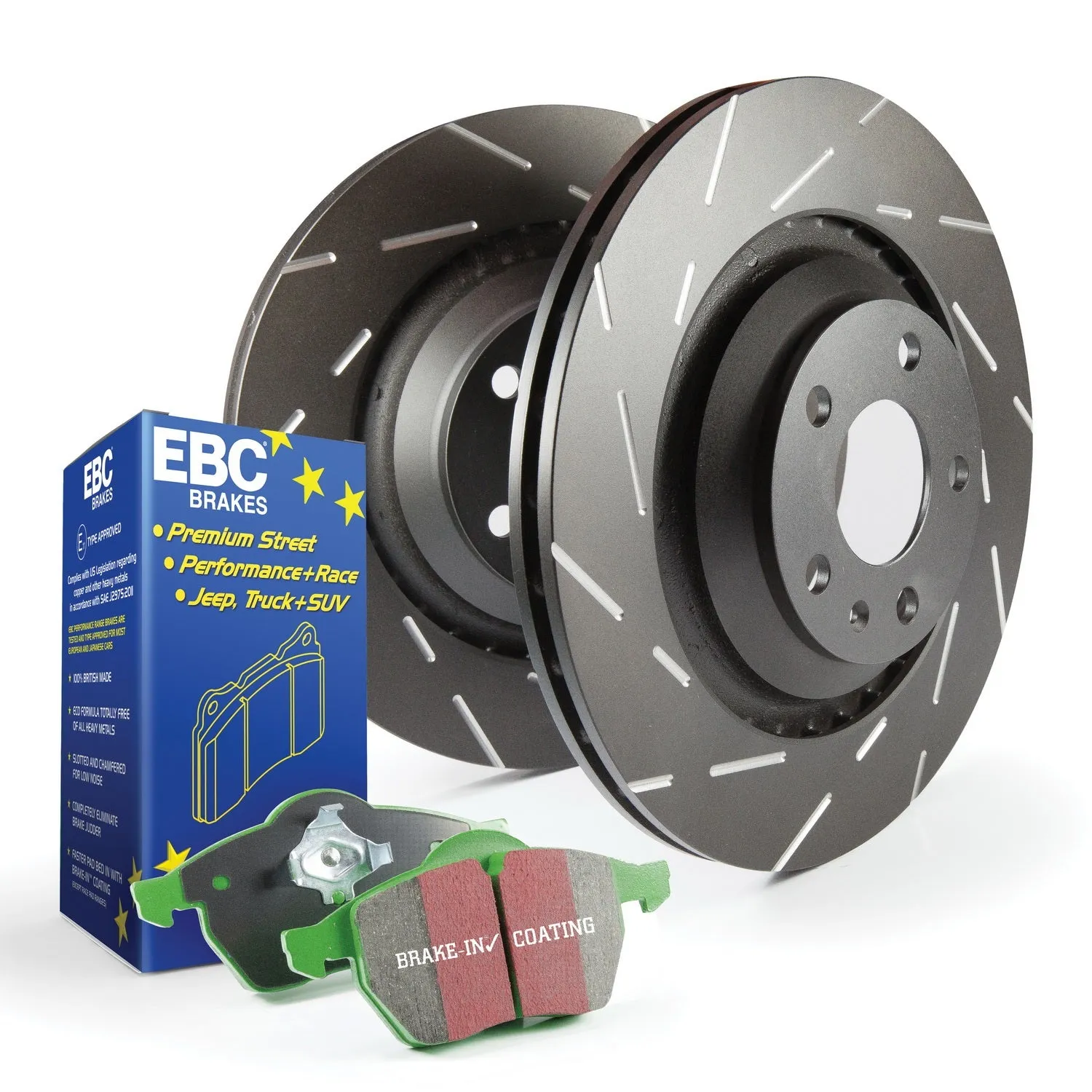 EBC Brakes S2KR1591 S2 Kits Greenstuff 2000 and USR Rotors