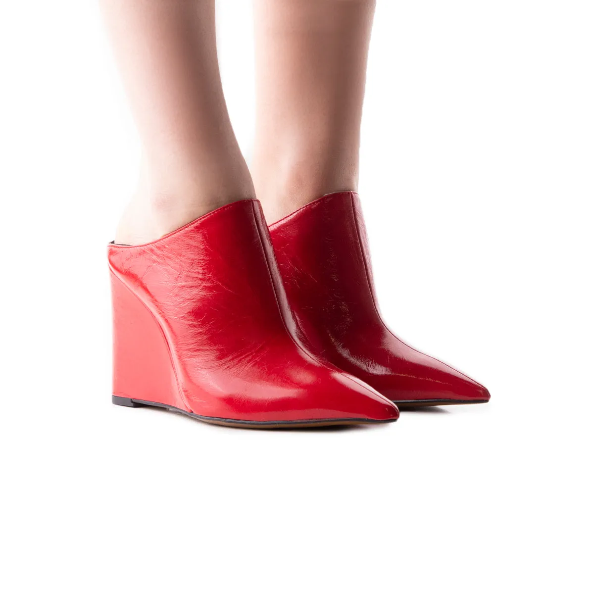 Freya Red Leather