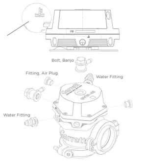 GARRETT 895519-0001 Fitting Air Plug 10mm for Wastegate GVW-40
