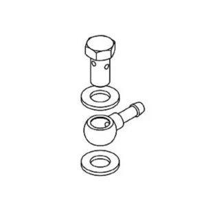 GARRETT 910477-0001 Air Fitting Kit (includes Fitting, Bolt and 2X crush washers) for Wastegate GVW-40