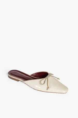 GINA MULE | CREAM CROC