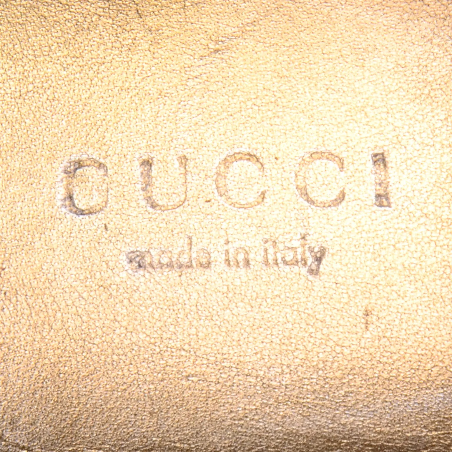 Gucci Gold Leather & Logo Canvas Trainers Sneakers W Original Box & Bag