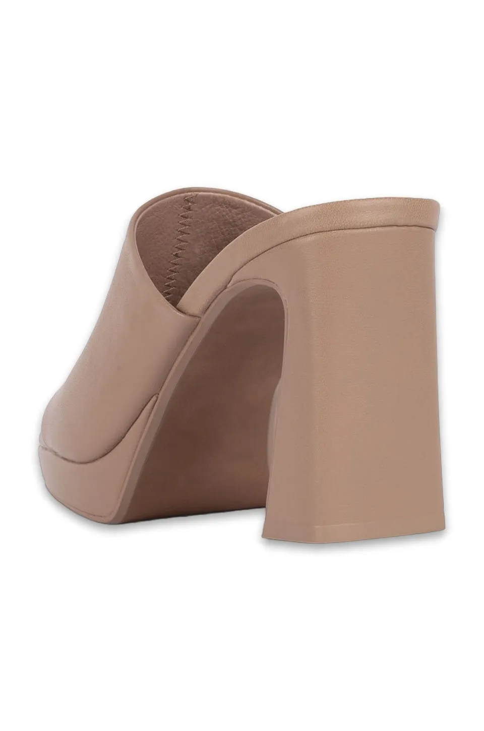 Jeffrey Campbell Caviar Mule In Dark Nude