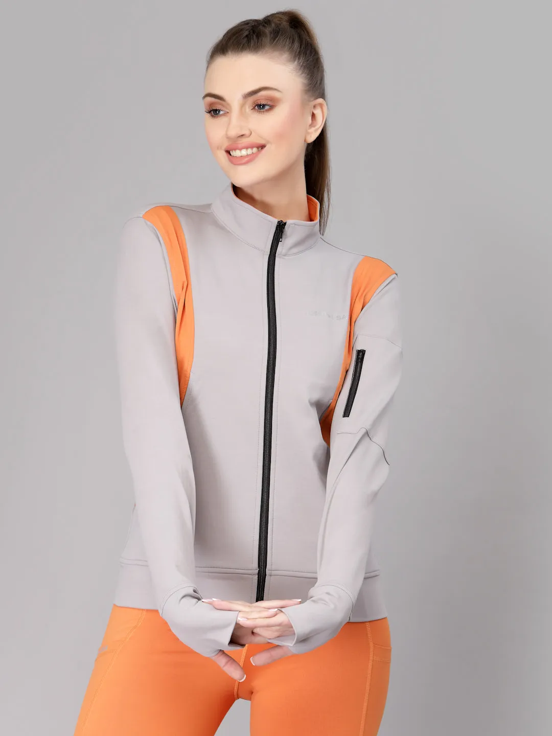JUMP USA Women Solid Polyester Hiking Jacket