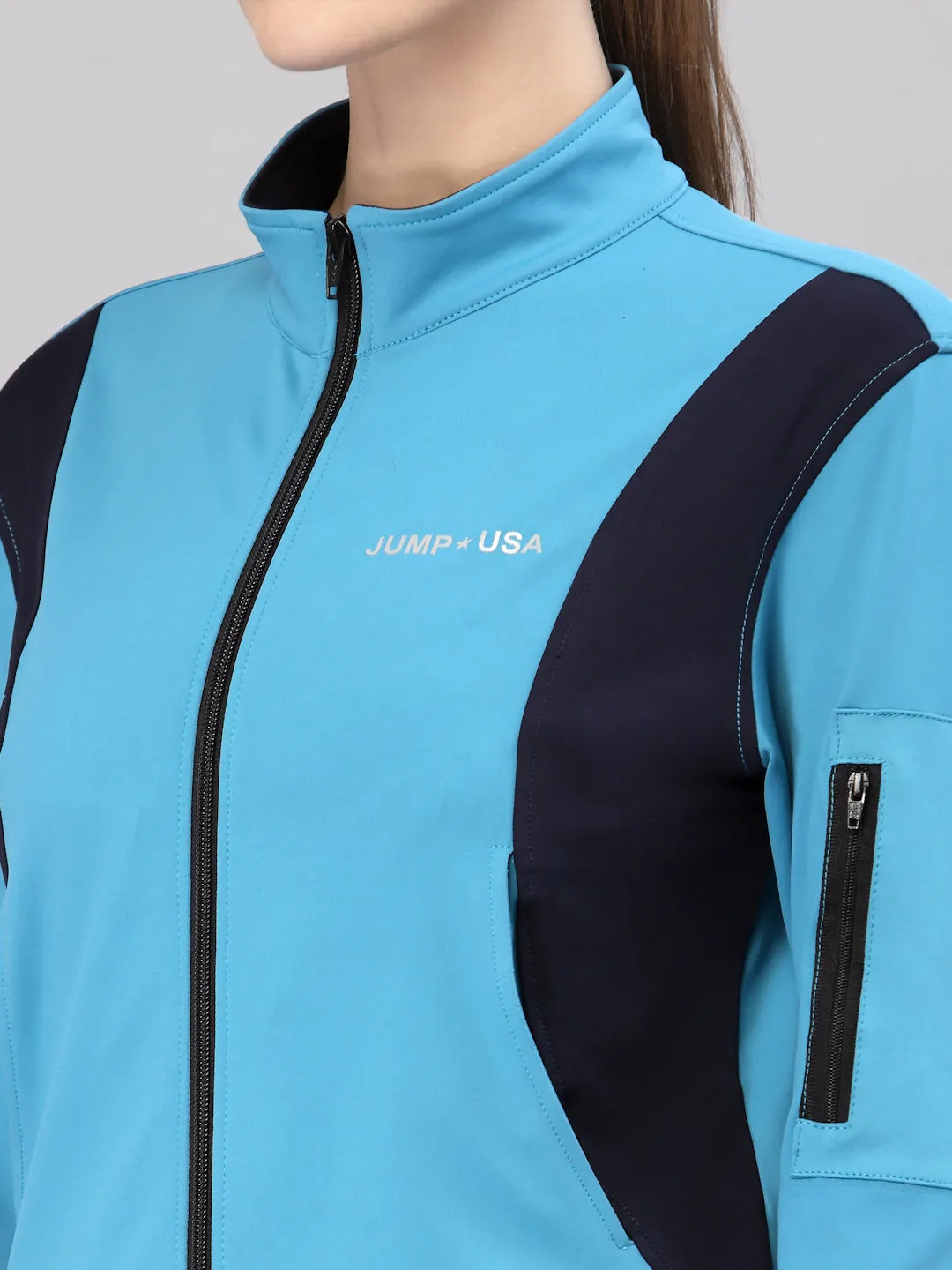 JUMP USA Women Solid Polyester Hiking Jacket