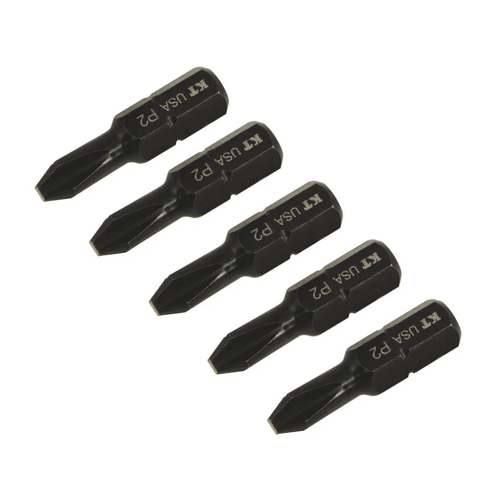 Klein Tools PH215 #2 Phillips Insert Power Driver, 1" 5-Pack