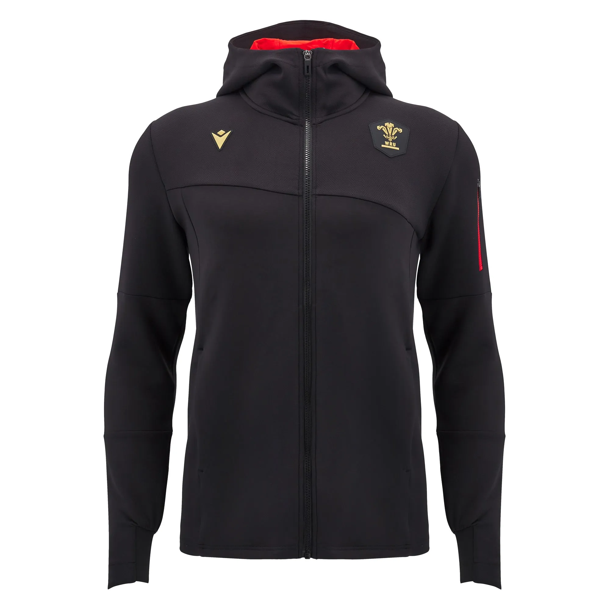Macron Wales WRU 24/25 Adults Athleisure F/Z Hoodie