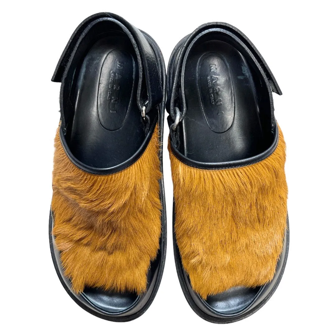 MARNI マルニ 17SS ベルテッドファーサンダル