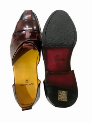 Men's Sandals in Malt Brown Leather - MMFT020