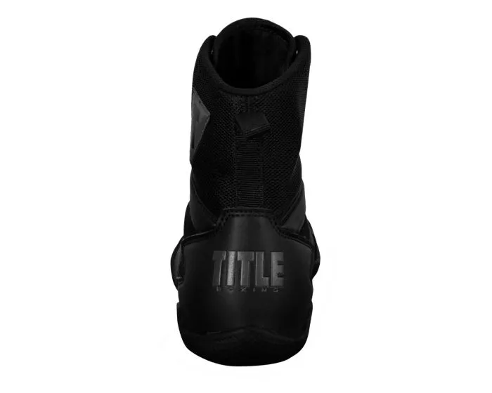 New Title Charged Boxing Shoes Adult Size 14 - All Black