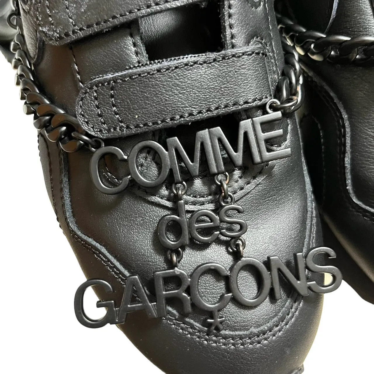NIKE×COMME des GARCONS ナイキ コムデギャルソン 19AW OUTBURST V CDG アウトバースト チェーンデザインベルクロレザースニーカー CT2863-001