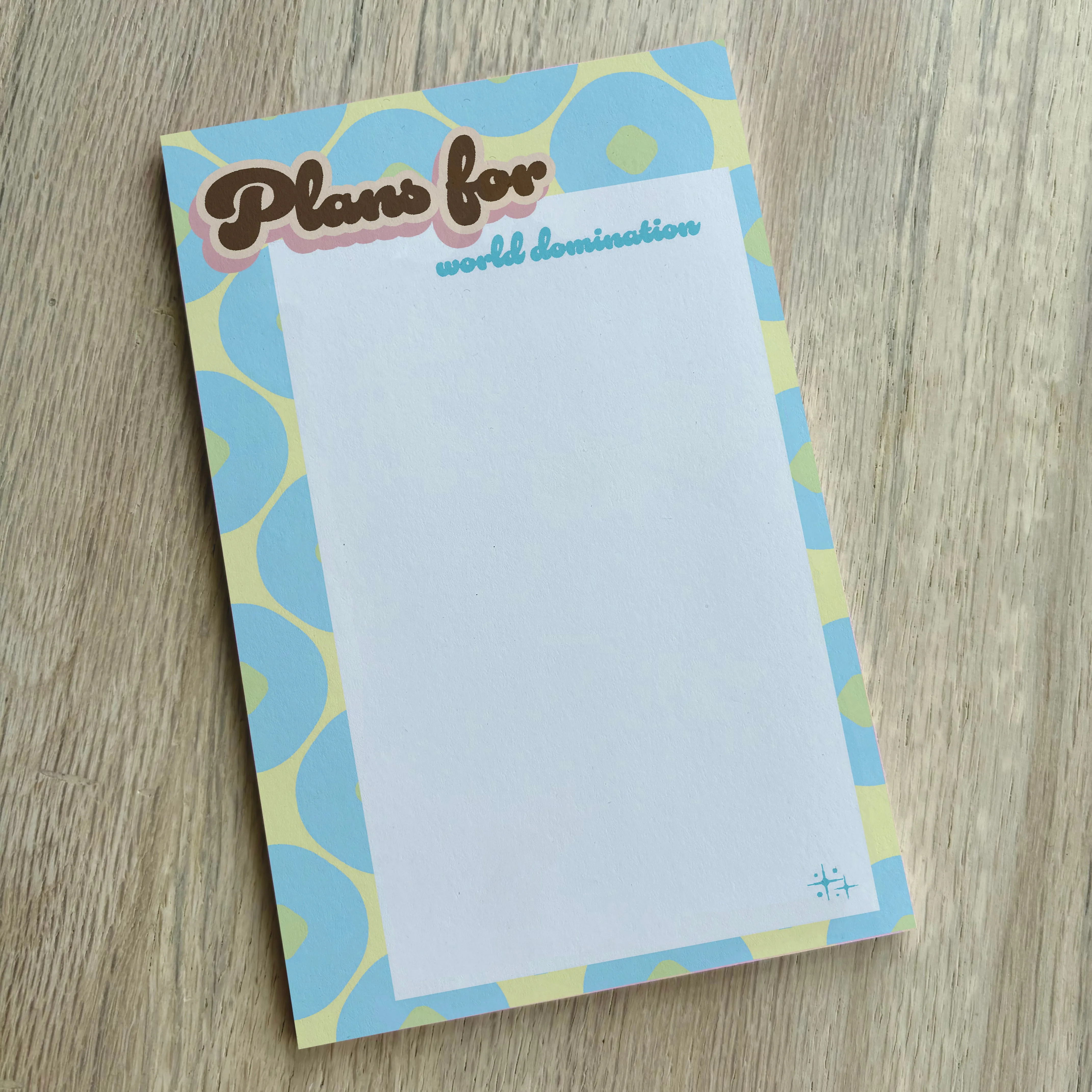 Plans for World Domination - Trendy To Do Notepad