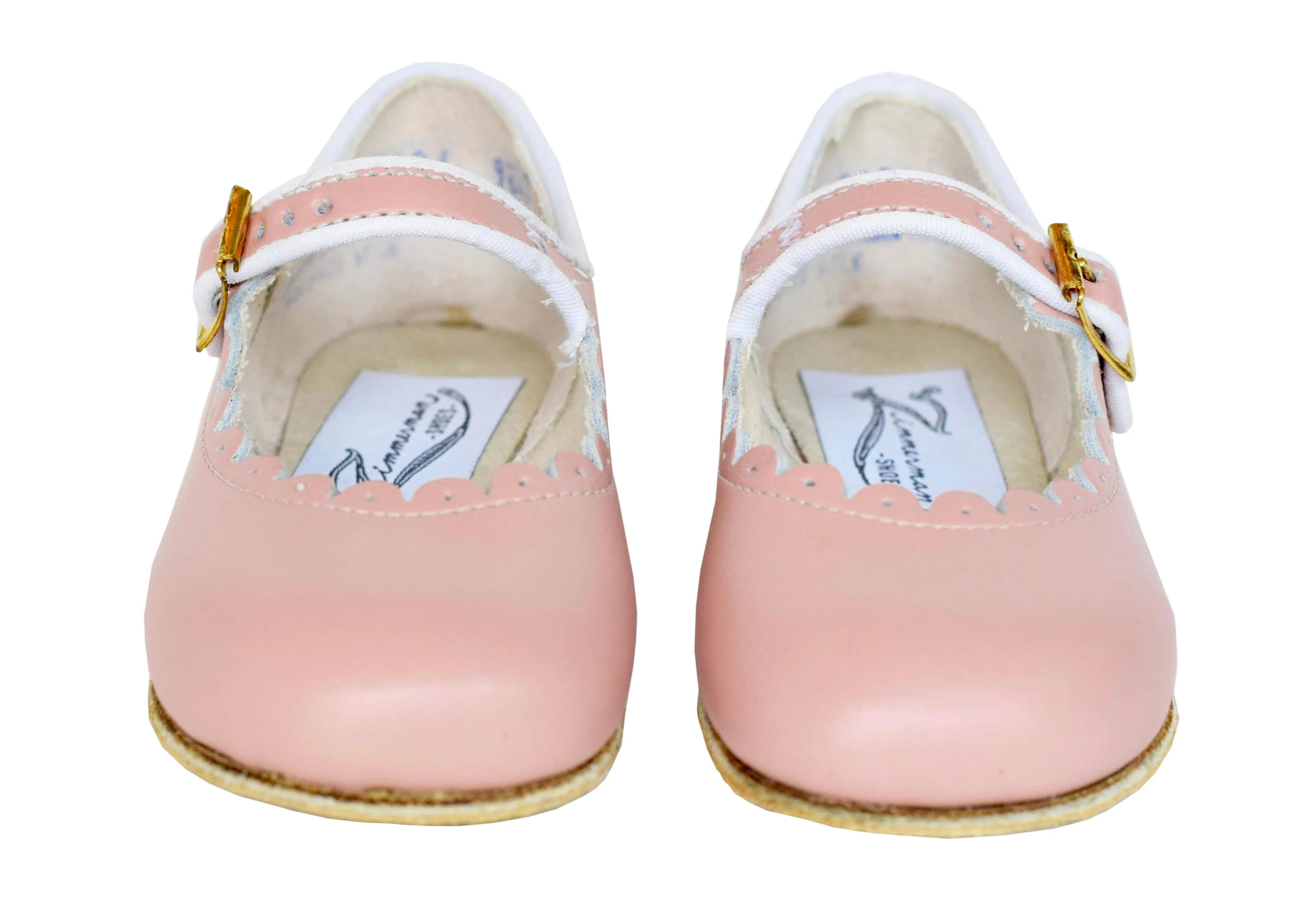Scalloped Mary Jane in Blush Pink