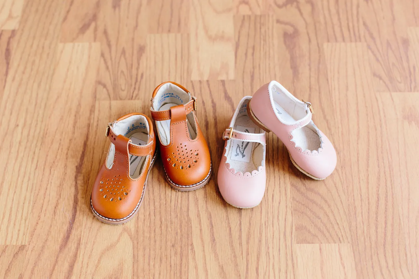 Scalloped Mary Jane in Blush Pink