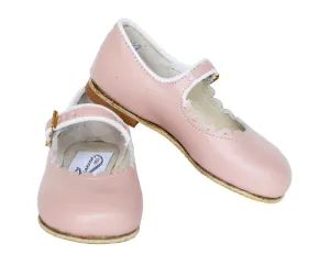 Scalloped Mary Jane in Blush Pink