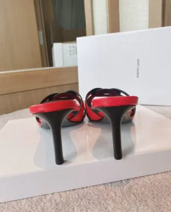 SLY Women's Tribute Heeled Mules Red For Women