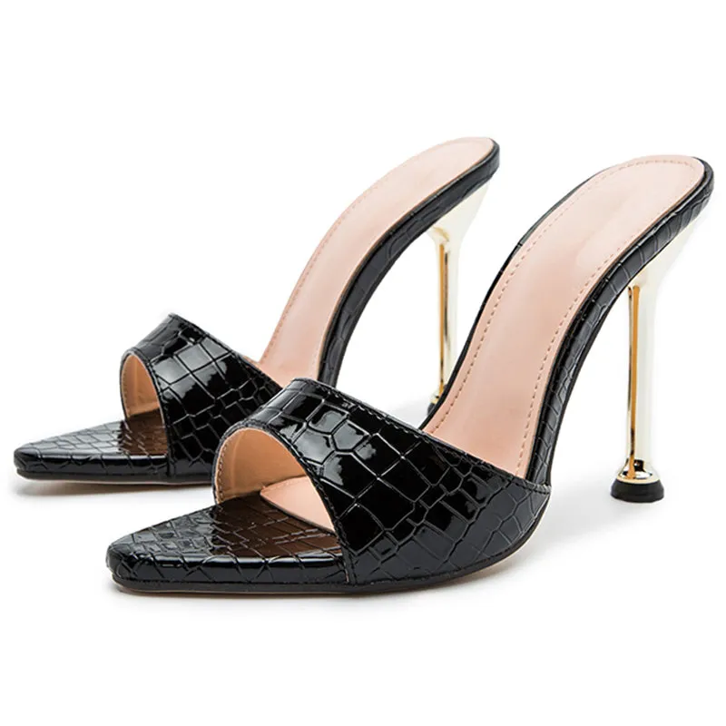 Step Up Your Style Snake Print Sandals