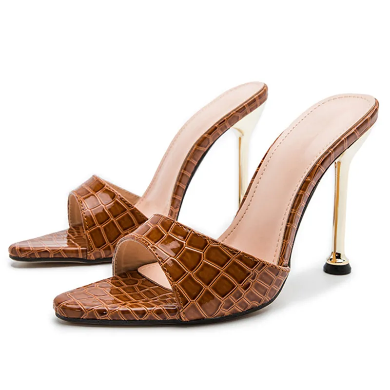 Step Up Your Style Snake Print Sandals