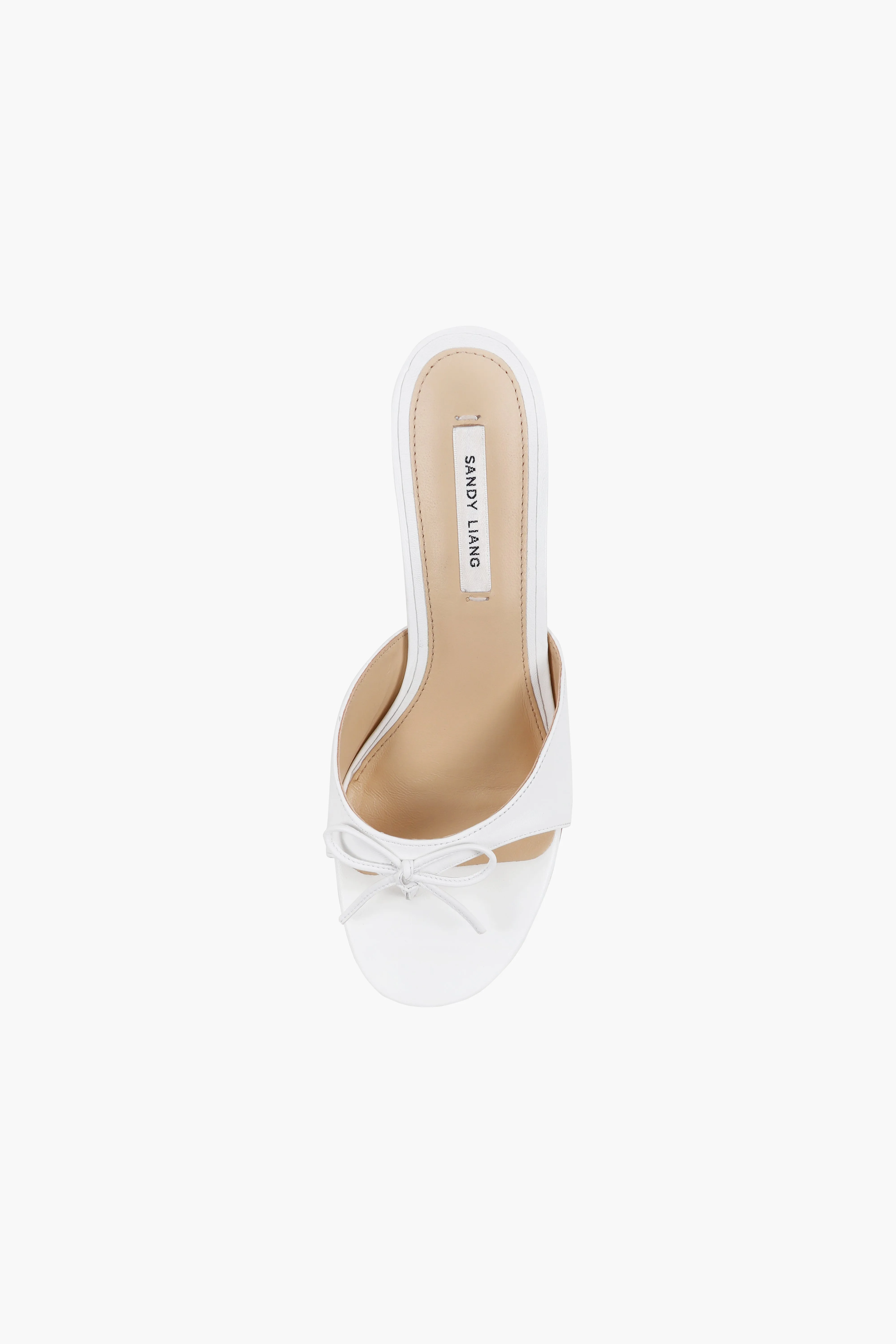 THONG MULE 60 IN OPTIC WHITE NAPPA