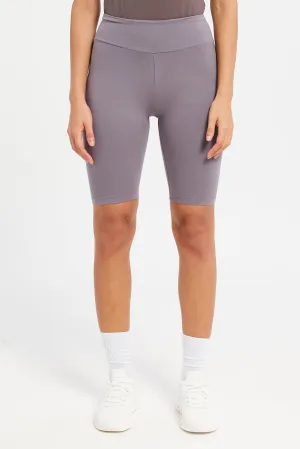 Women Charcoal Biker Short