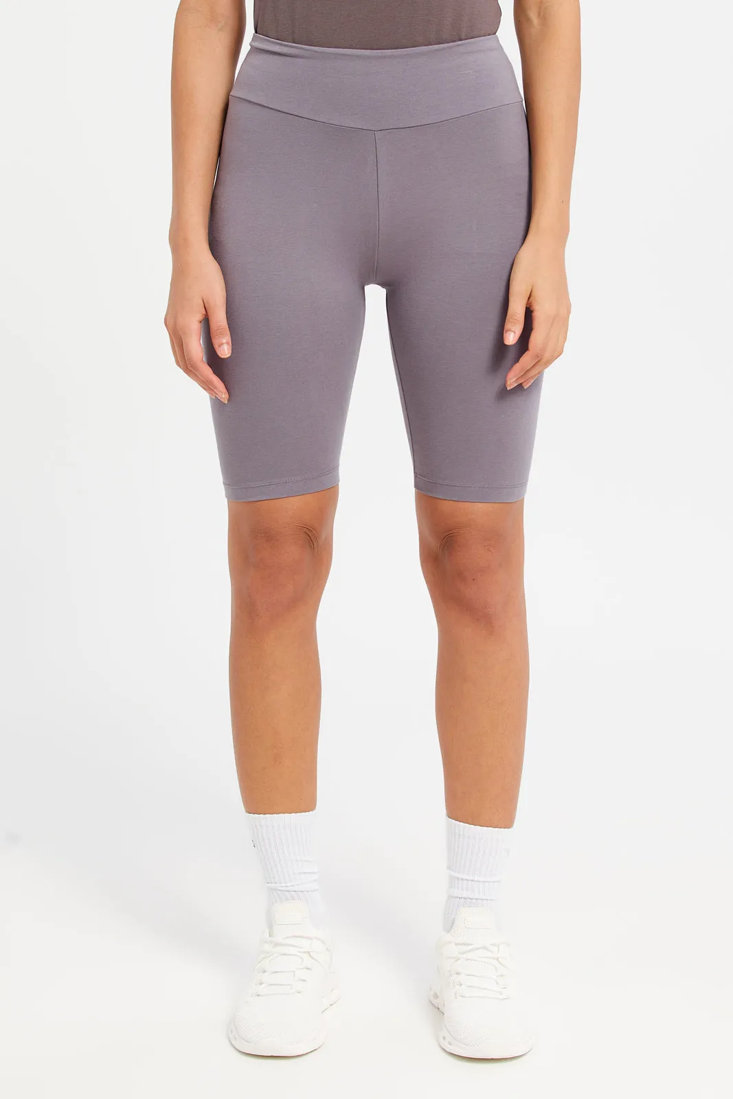 Women Charcoal Biker Short