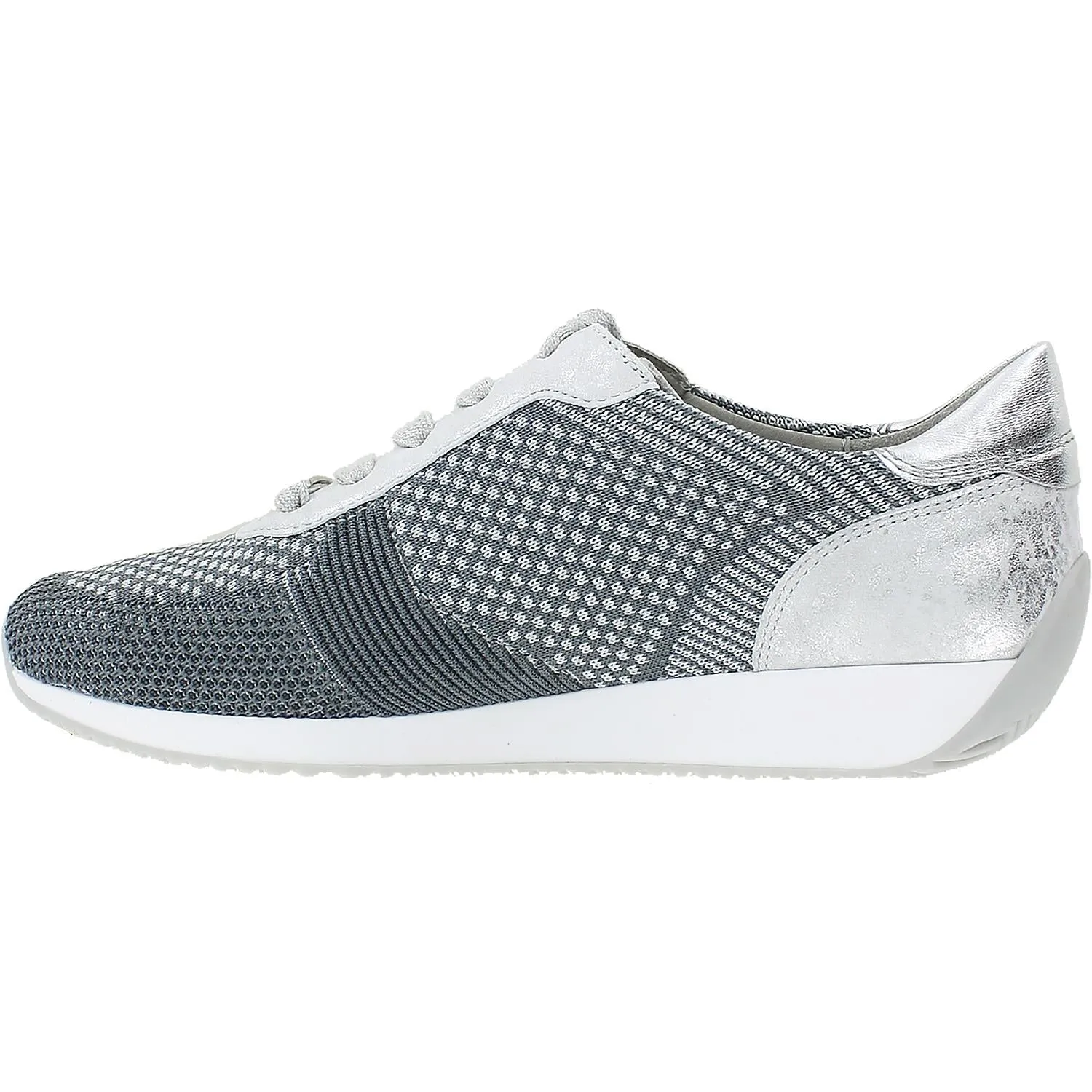 Women's Ara Shoes Lilly Grey Woven Fabric/Leather
