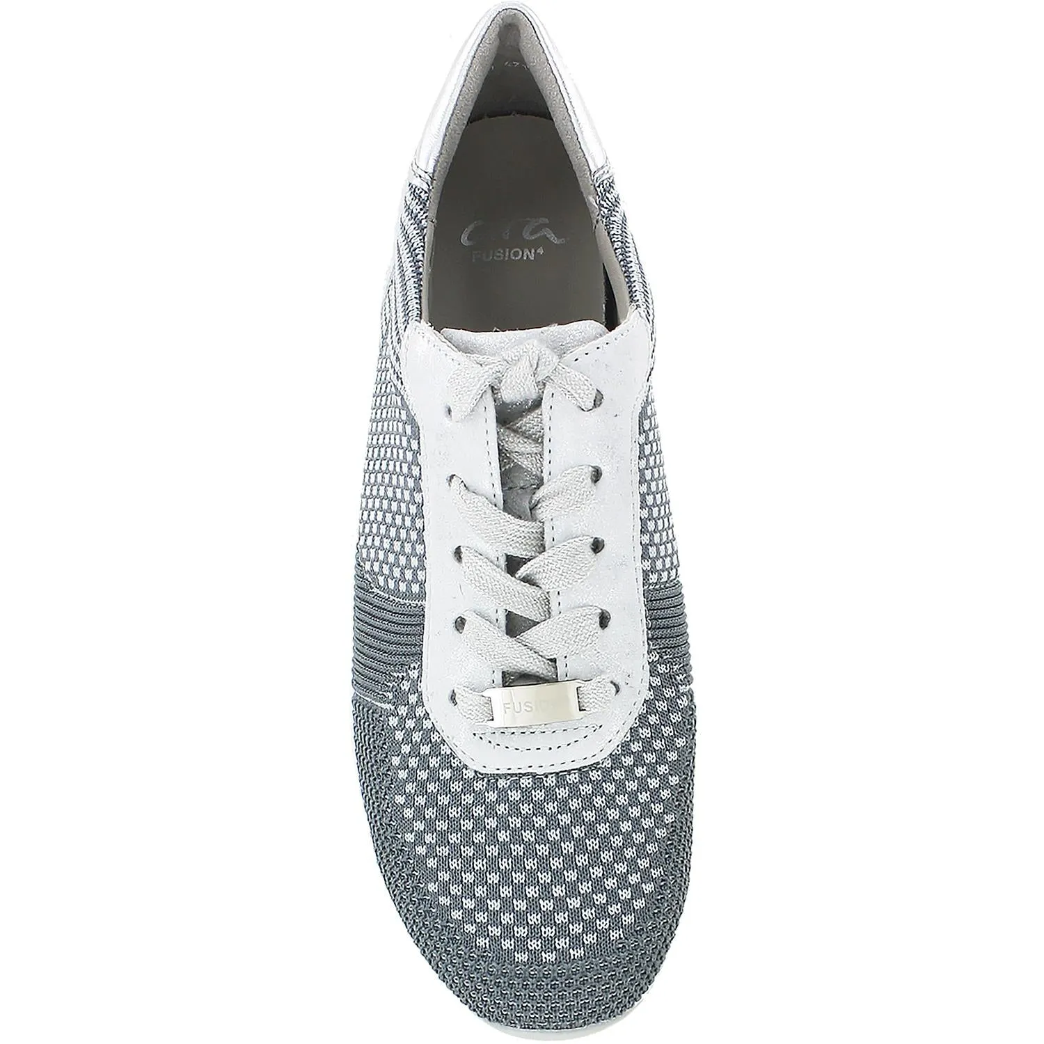 Women's Ara Shoes Lilly Grey Woven Fabric/Leather