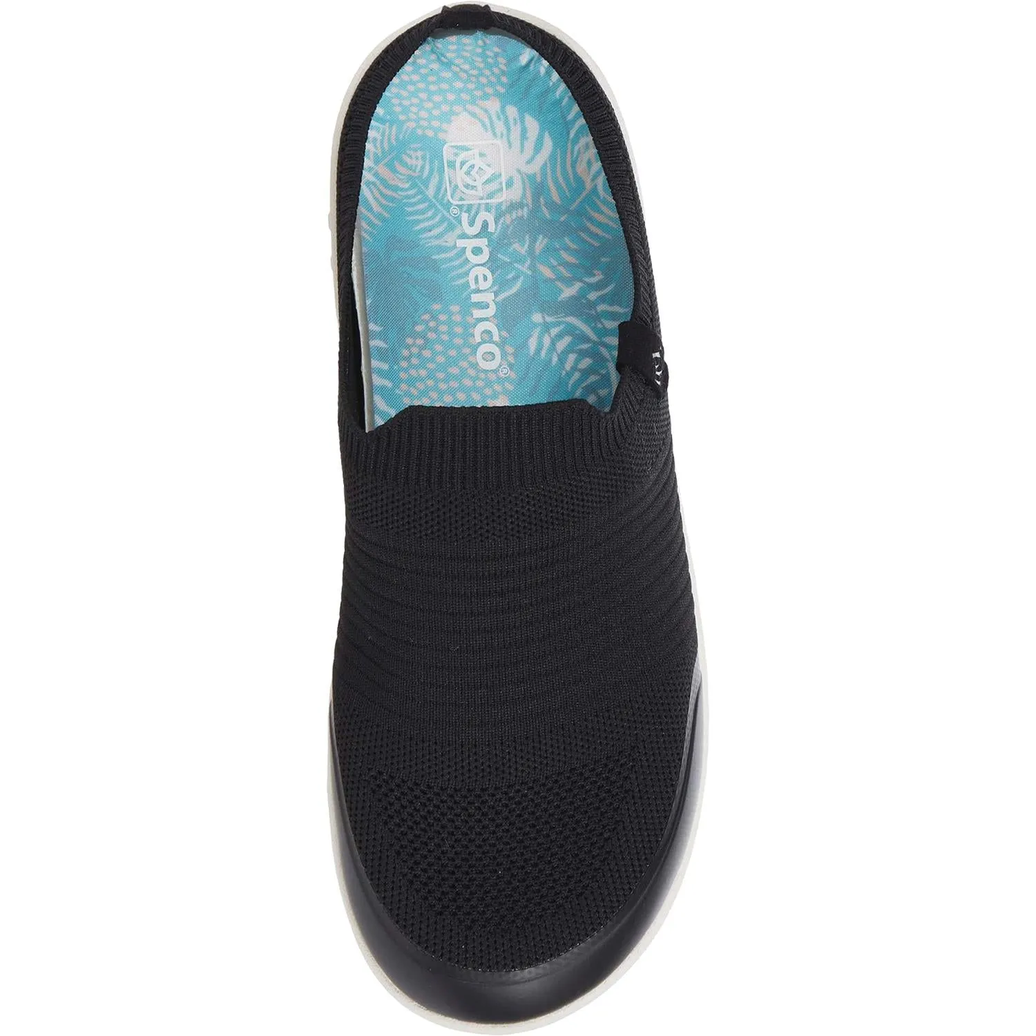 Women's Spenco Blissful Memory Foam Slide Black Mesh