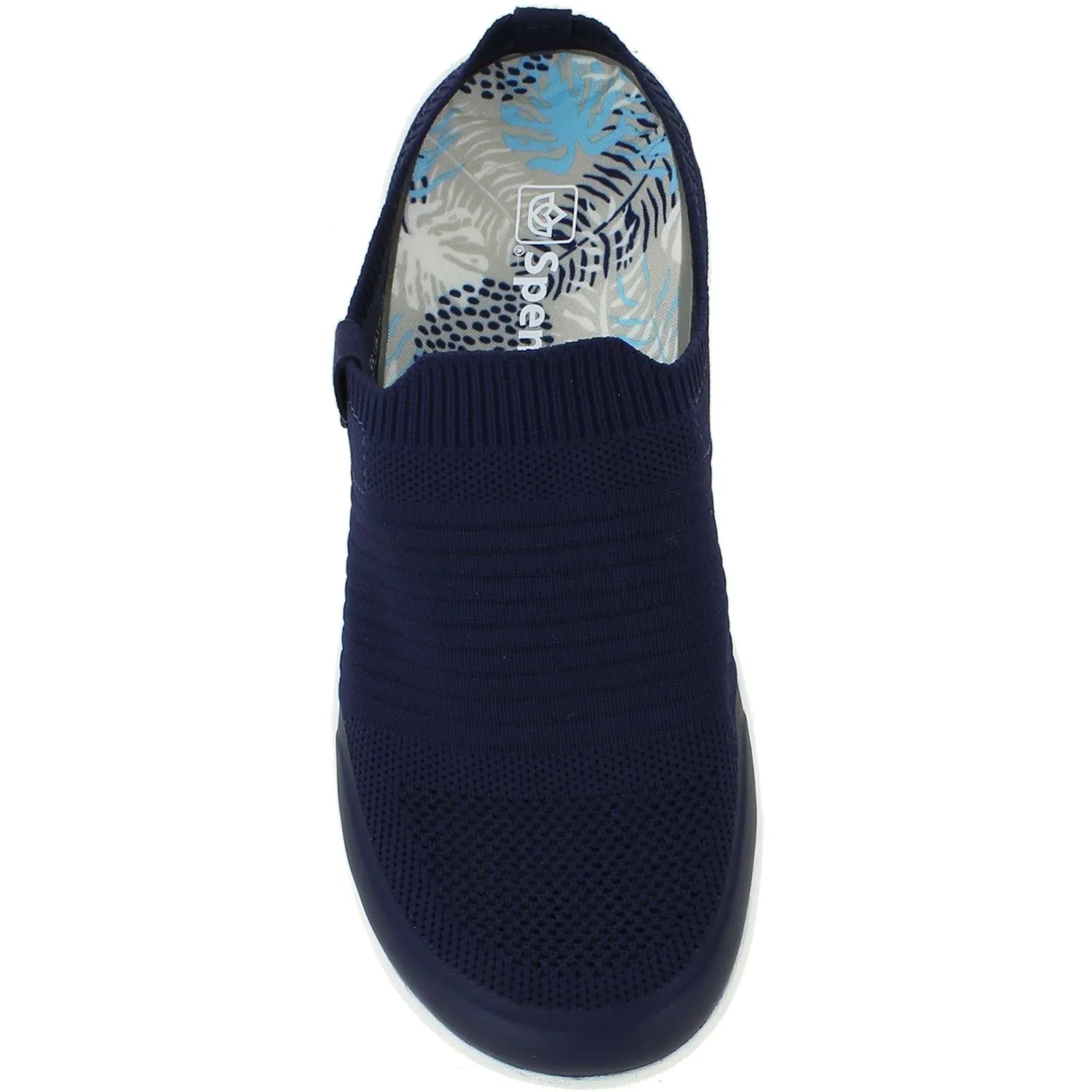 Women's Spenco Blissful Memory Foam Slide Dark Navy Mesh